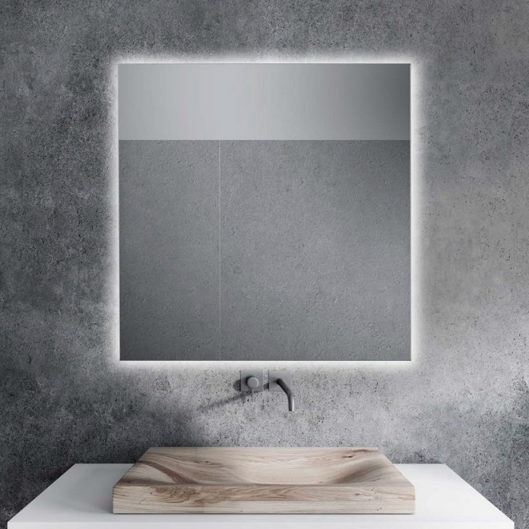Sin Marco Color : Warm Light, Size : 50x70cm/20x27.5inch SAKLHDOQ Oval Espejo de Baño con luz led Espejo de Pared Retroiluminado IP44 Ahorro de energía 
